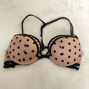 Victoria’s Secret very sexy push-up pigeonnant Polka dot bra, size 34B